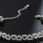 Cubic Zirconia Heart Decor Bracelet